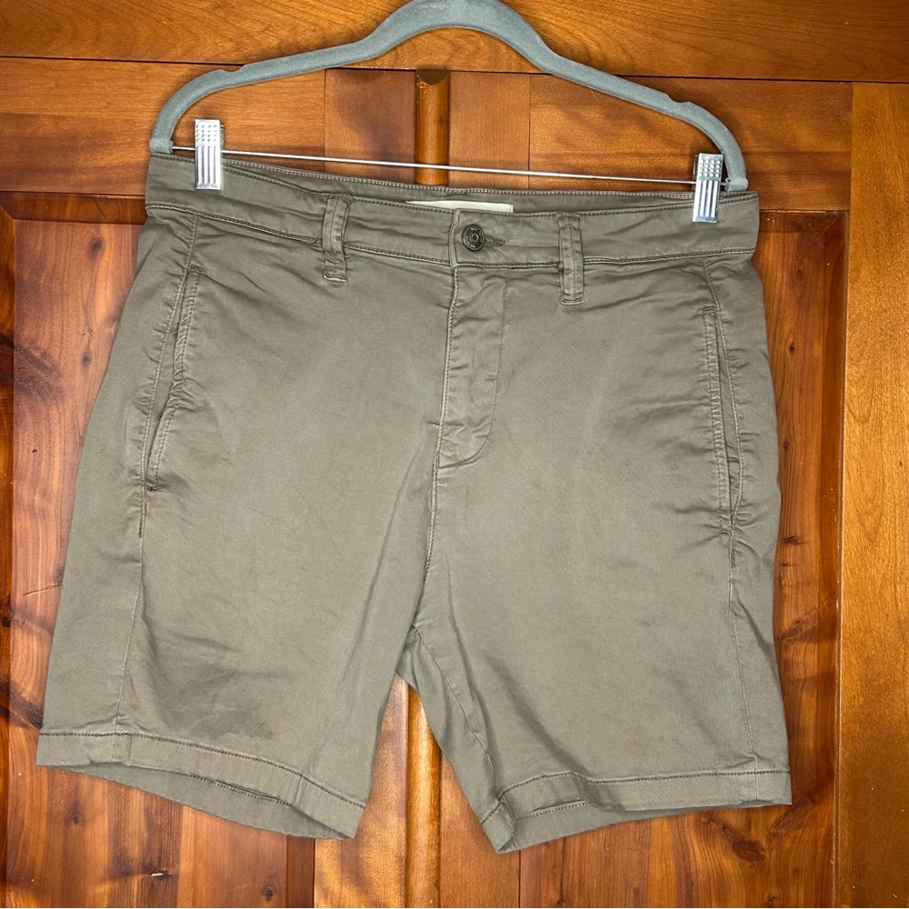 Mavi Men's 32W Green Justin Straight Chino Cotton Stretch Shorts Golf Preppy